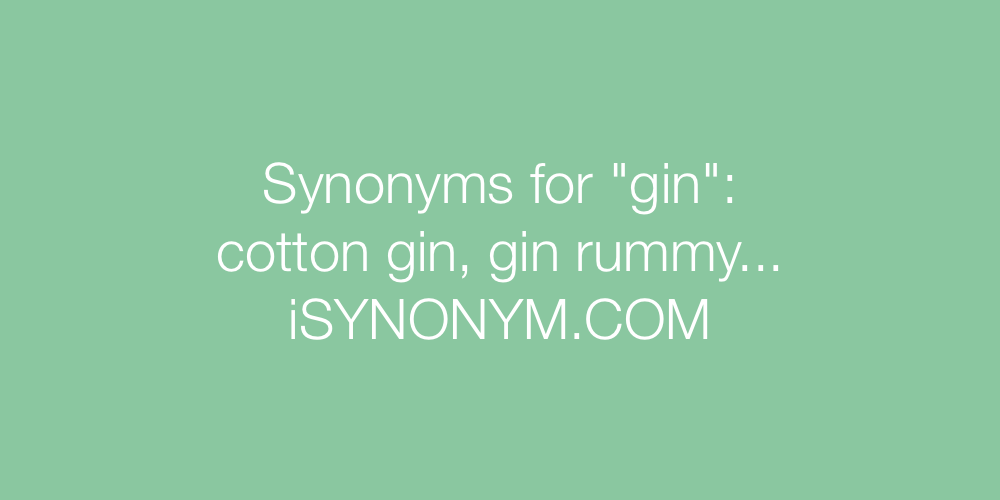 Synonyms gin