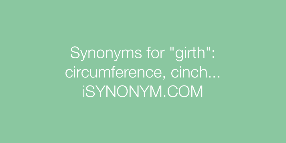 Synonyms girth