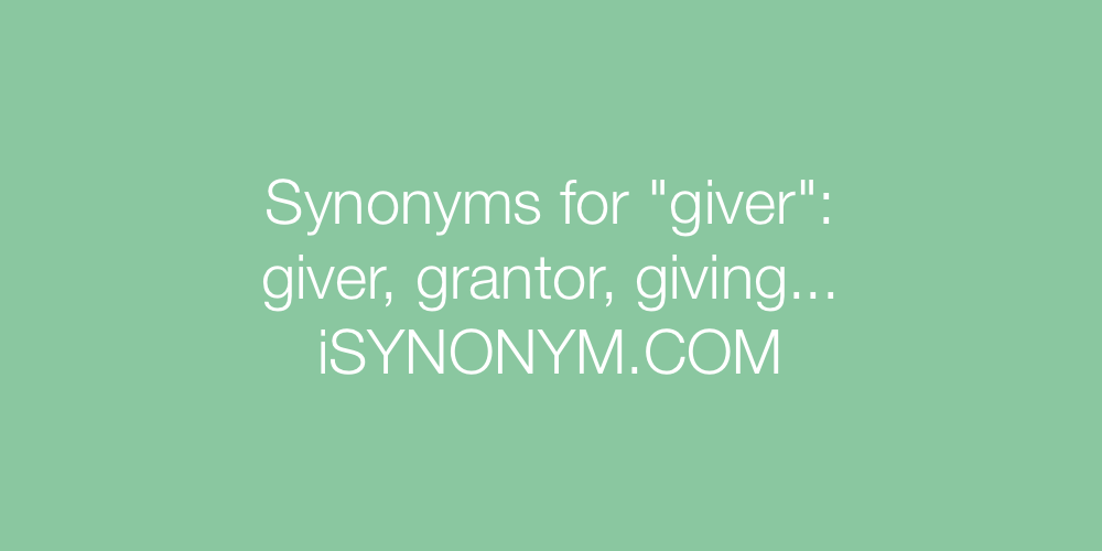 Synonyms giver