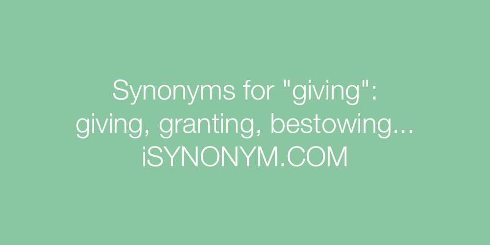 Synonyms giving