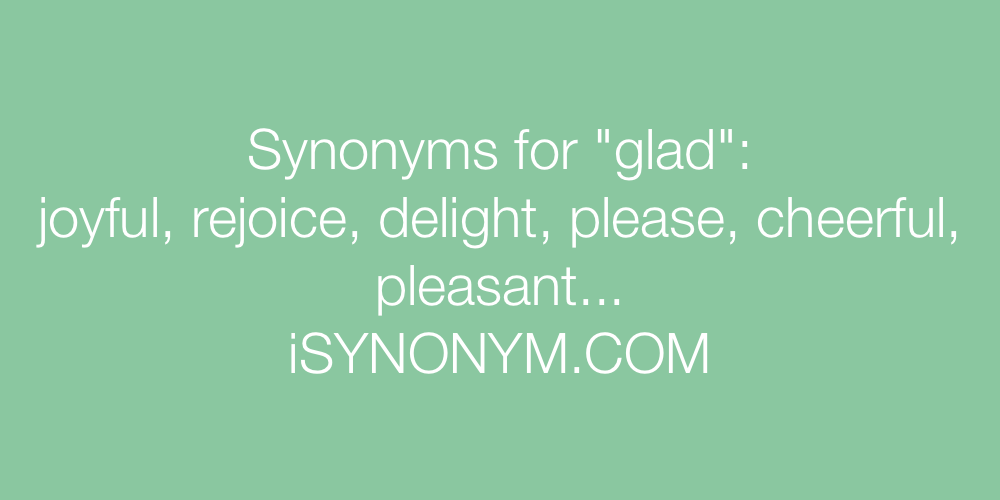 Synonyms glad
