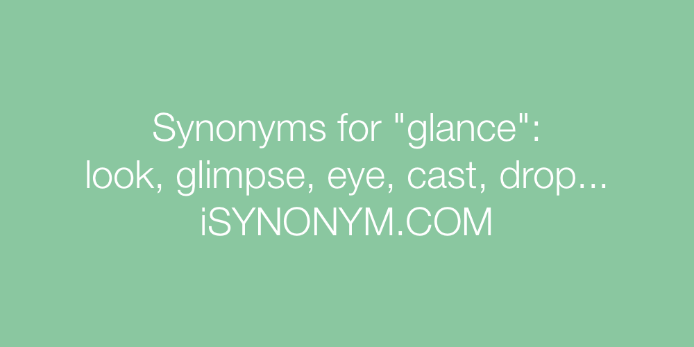 Synonyms glance