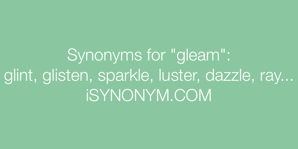 Synonyms gleam