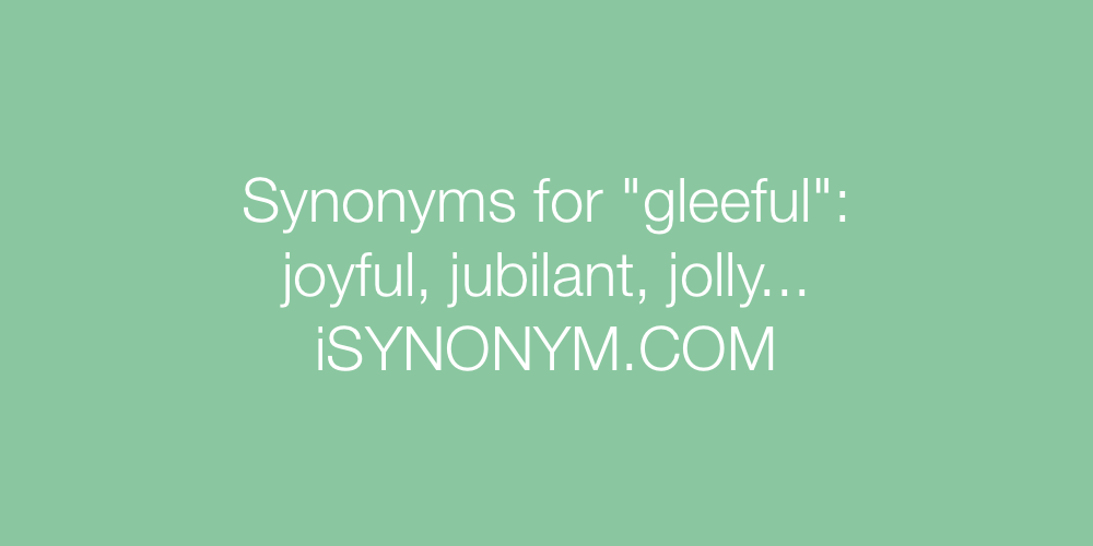 Synonyms gleeful