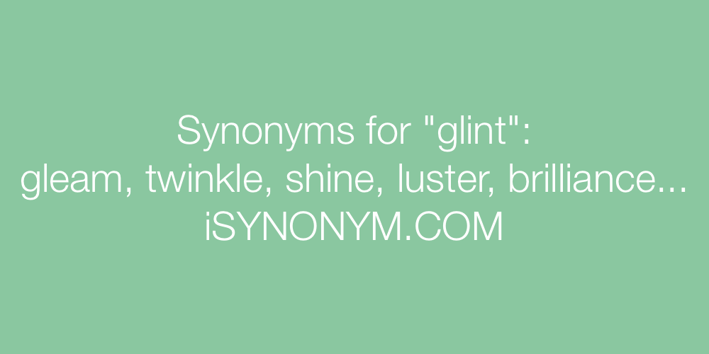 Synonyms glint
