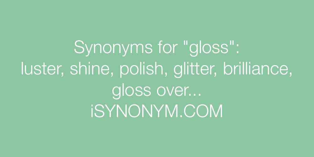Synonyms gloss
