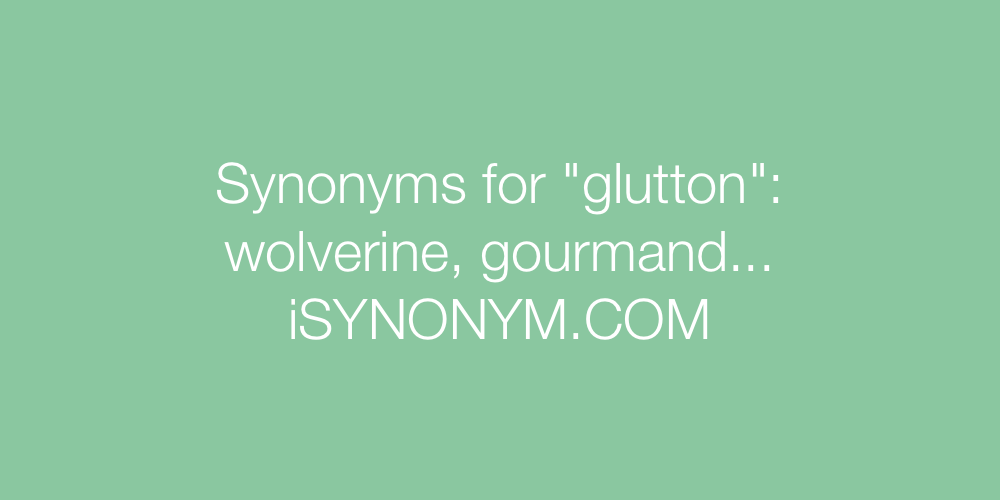 Synonyms glutton