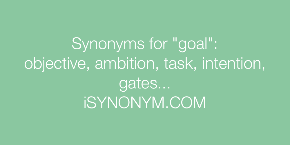 Synonyms goal