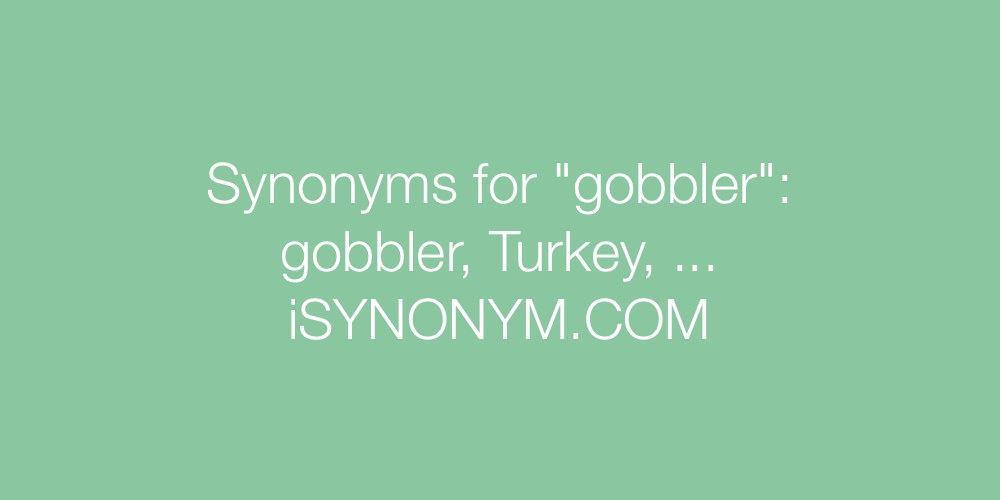 Synonyms gobbler