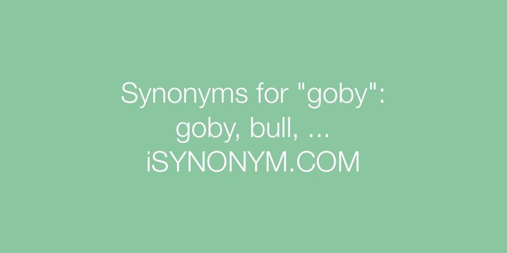 Synonyms goby