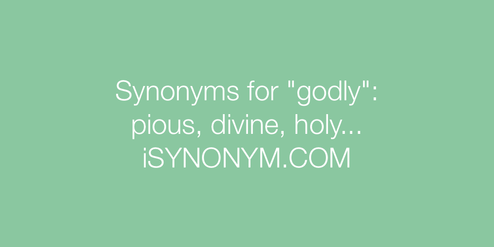 Synonyms godly