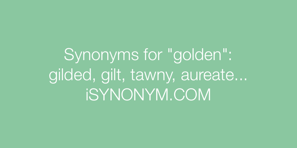 Synonyms golden