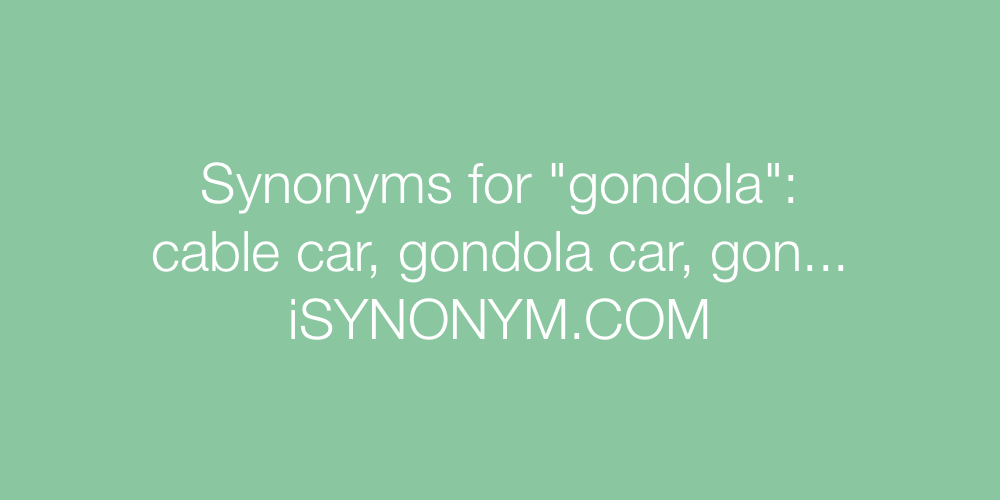 Synonyms gondola