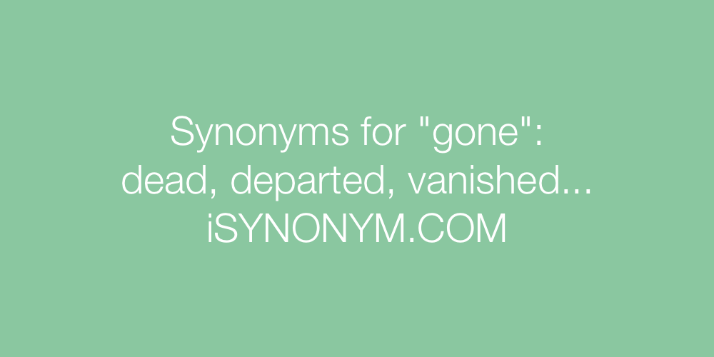 Synonyms gone