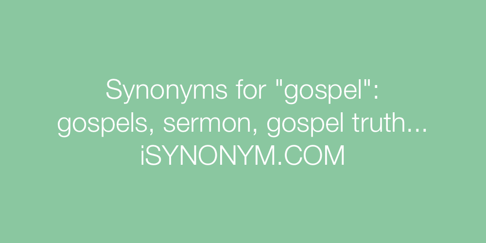 Synonyms gospel