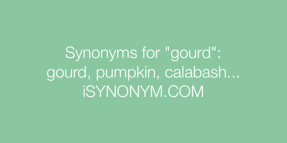 Synonyms gourd