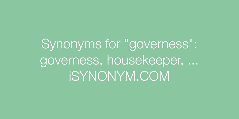 Synonyms governess