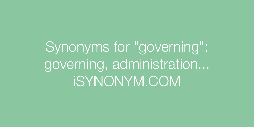 Synonyms governing