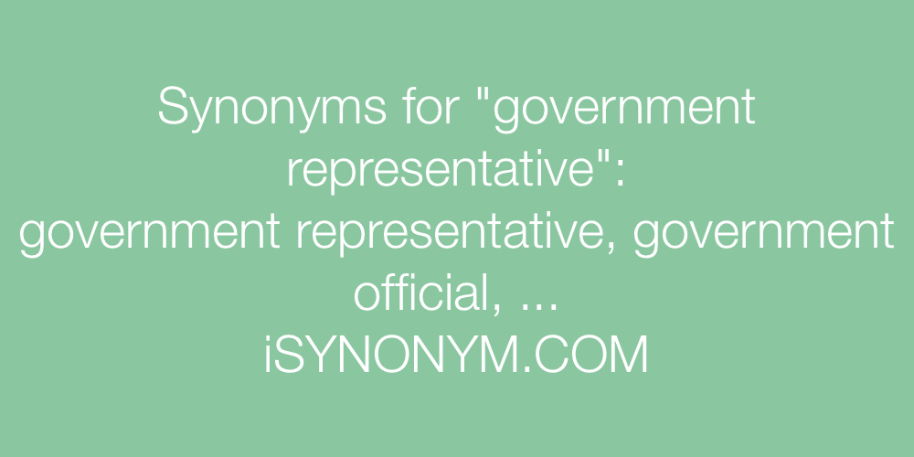 Synonyms government representative