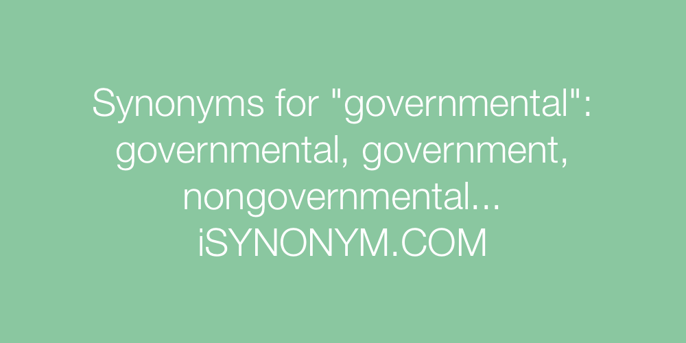 Synonyms governmental