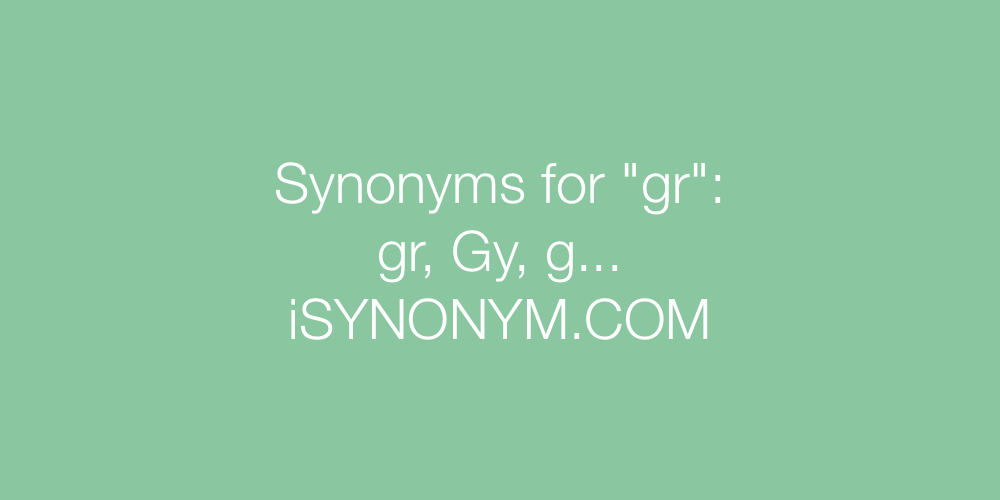 Synonyms gr