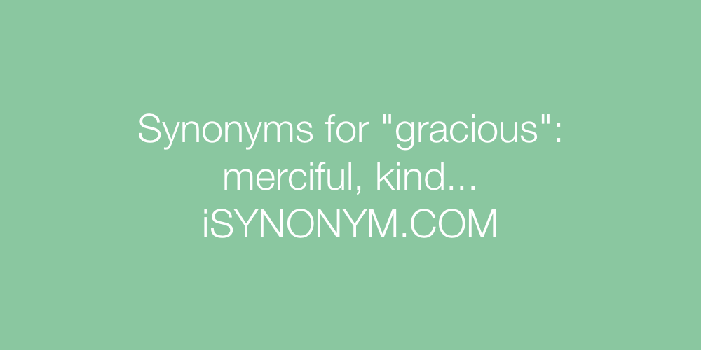 Synonyms gracious