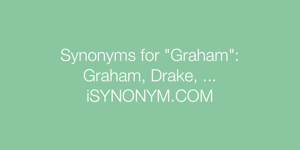 Synonyms Graham