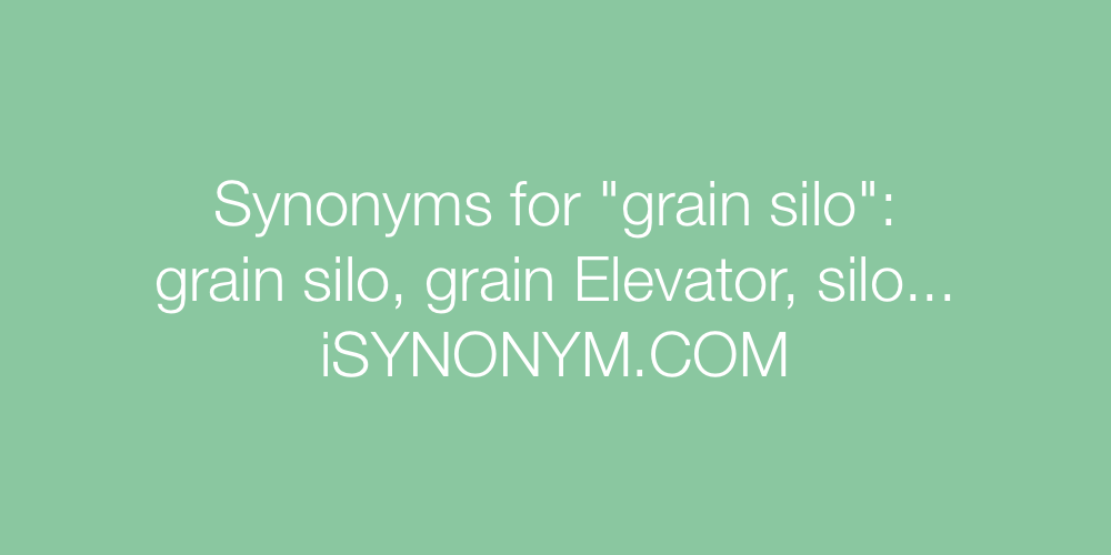 Synonyms grain silo