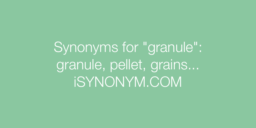 Synonyms granule