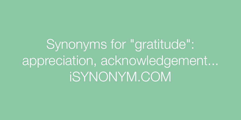 Synonyms gratitude