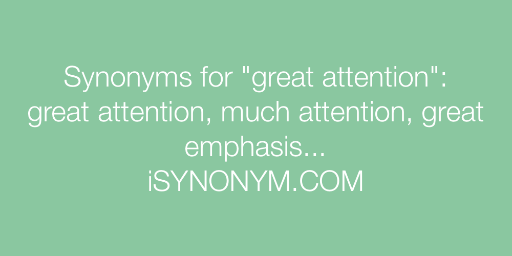 Synonyms great attention