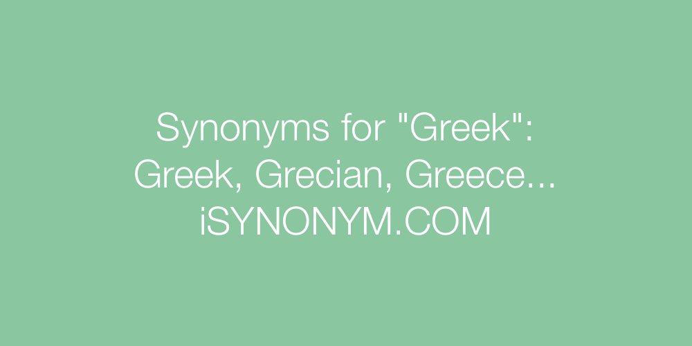 Synonyms Greek