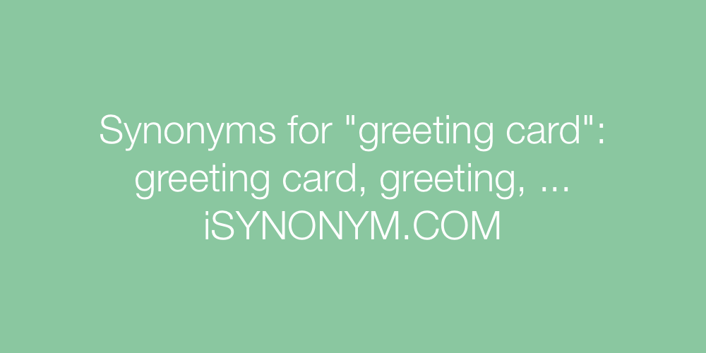 Synonyms greeting card
