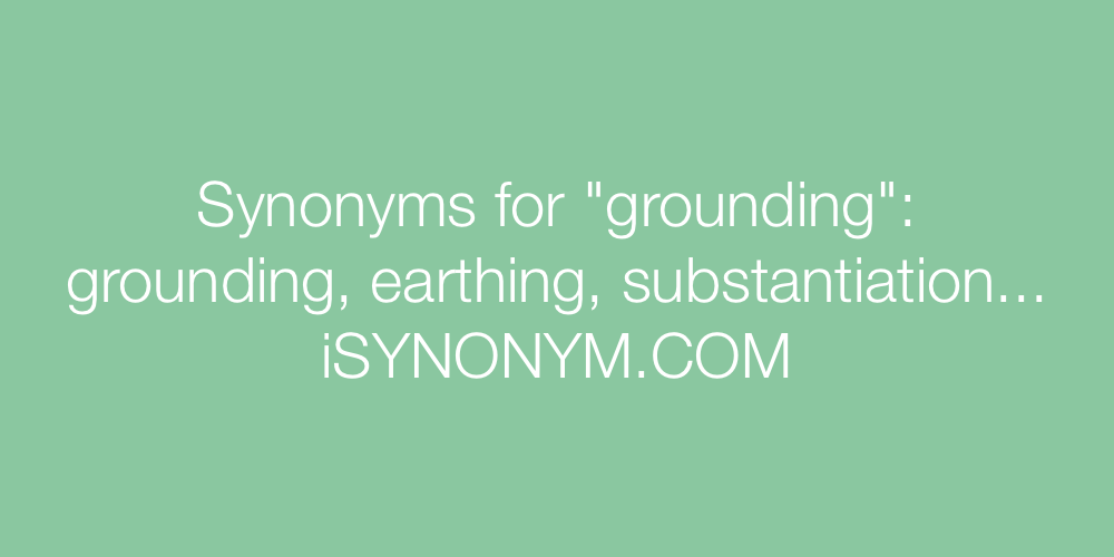 Synonyms grounding