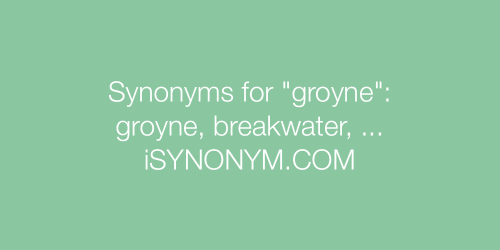Synonyms groyne