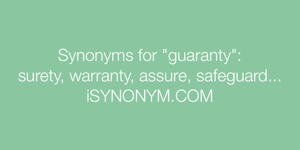 Synonyms guaranty