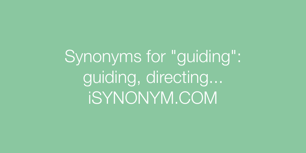 Synonyms guiding