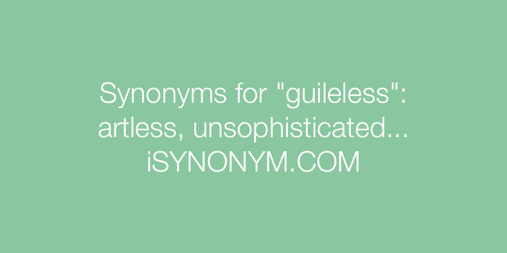 Synonyms guileless
