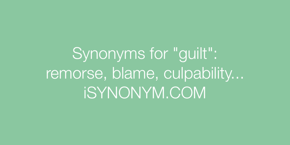 Synonyms guilt
