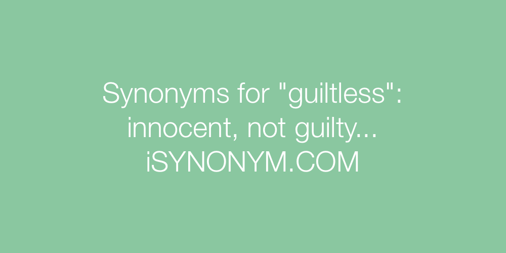 Synonyms guiltless