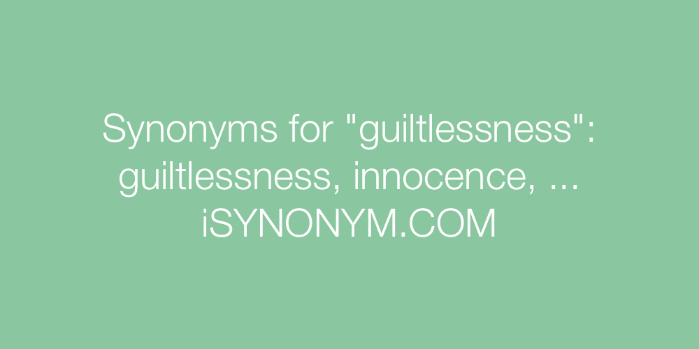 Synonyms guiltlessness