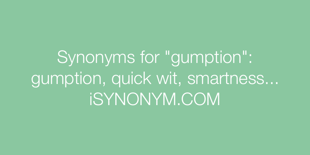 Synonyms gumption