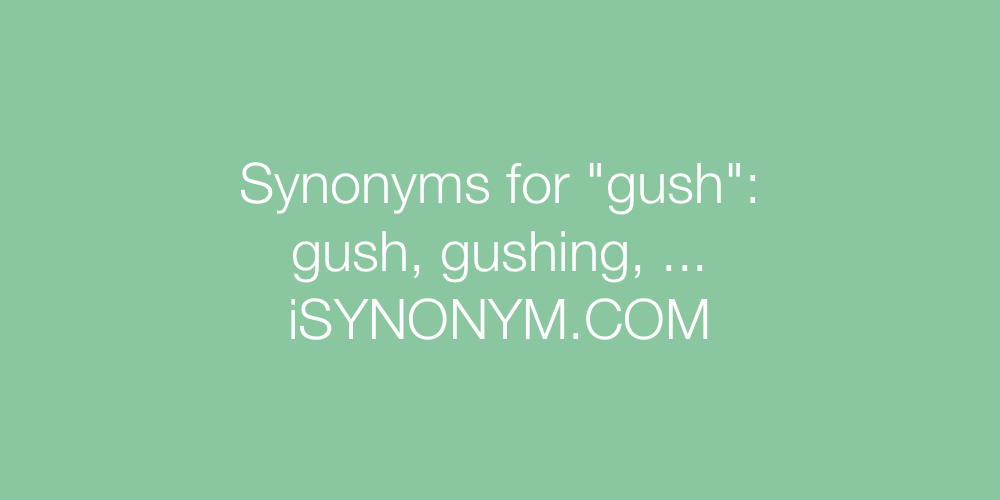 Synonyms gush