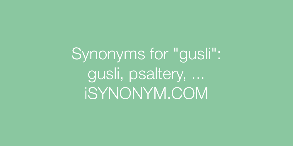 Synonyms gusli