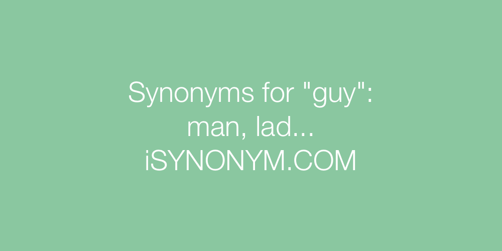 Synonyms guy