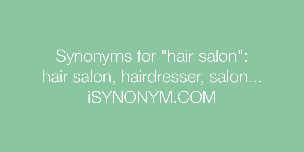 Synonyms hair salon