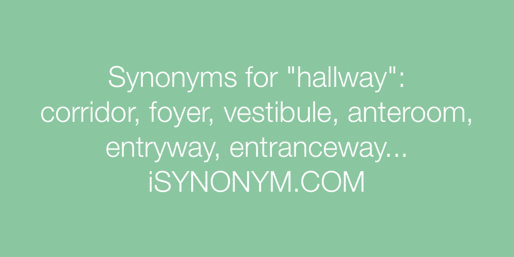 Synonyms hallway