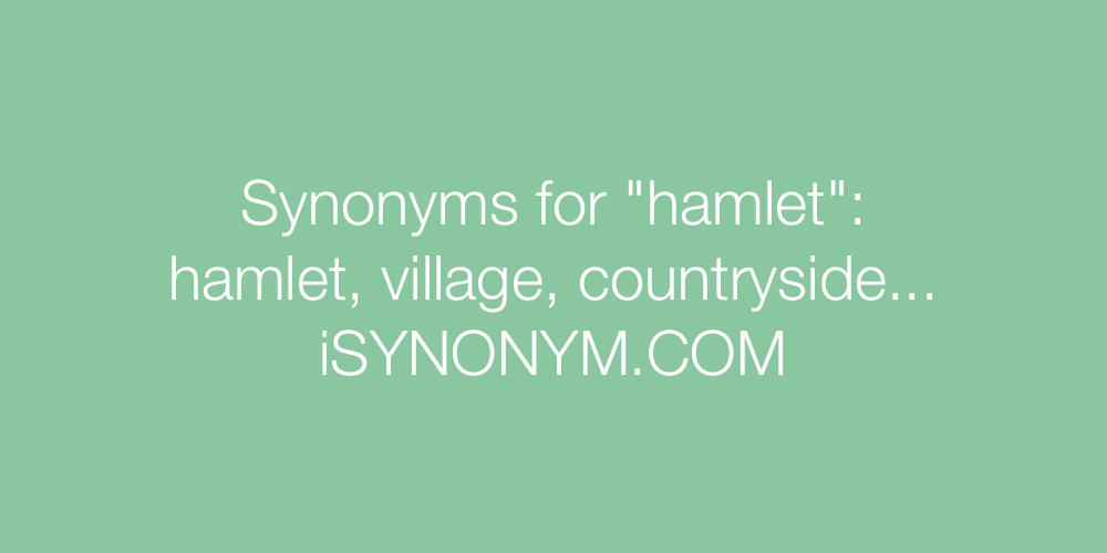 Synonyms hamlet