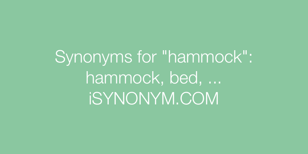 Synonyms hammock