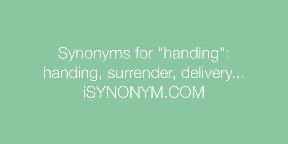 Synonyms handing